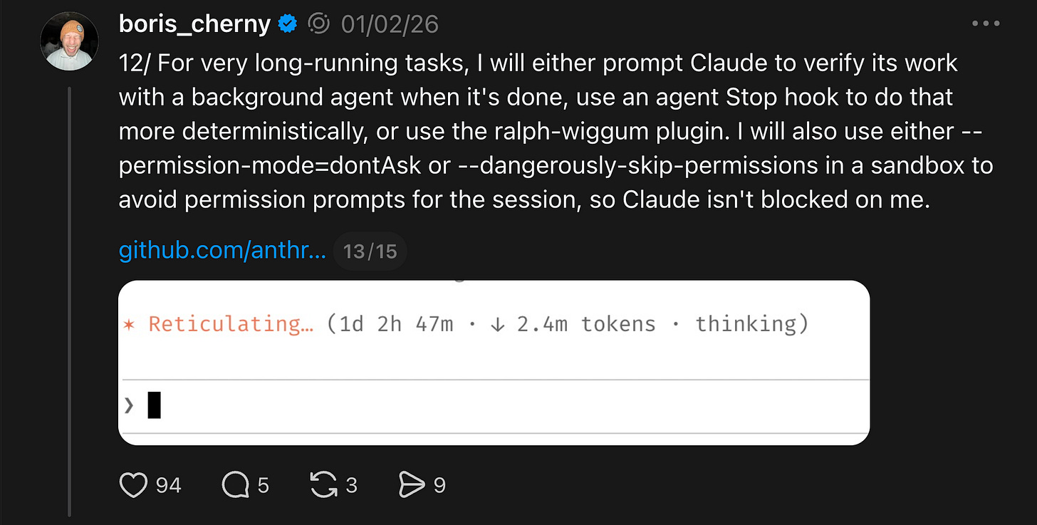 Boris on managing long running Claude tasks