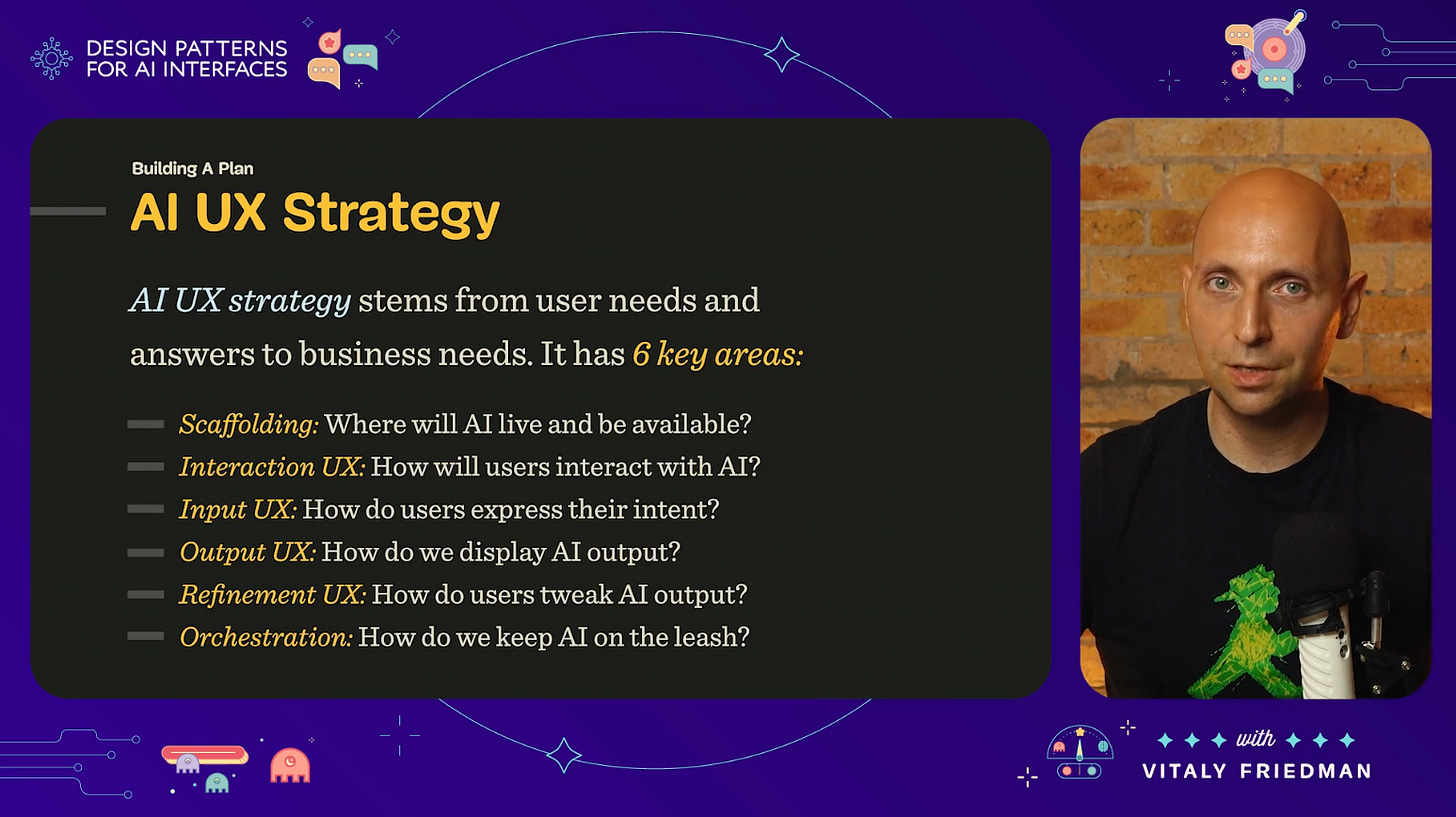 A screenshot from the course (AI UX Strategy slide) A screenshot from the course (AI UX Strategy slide)