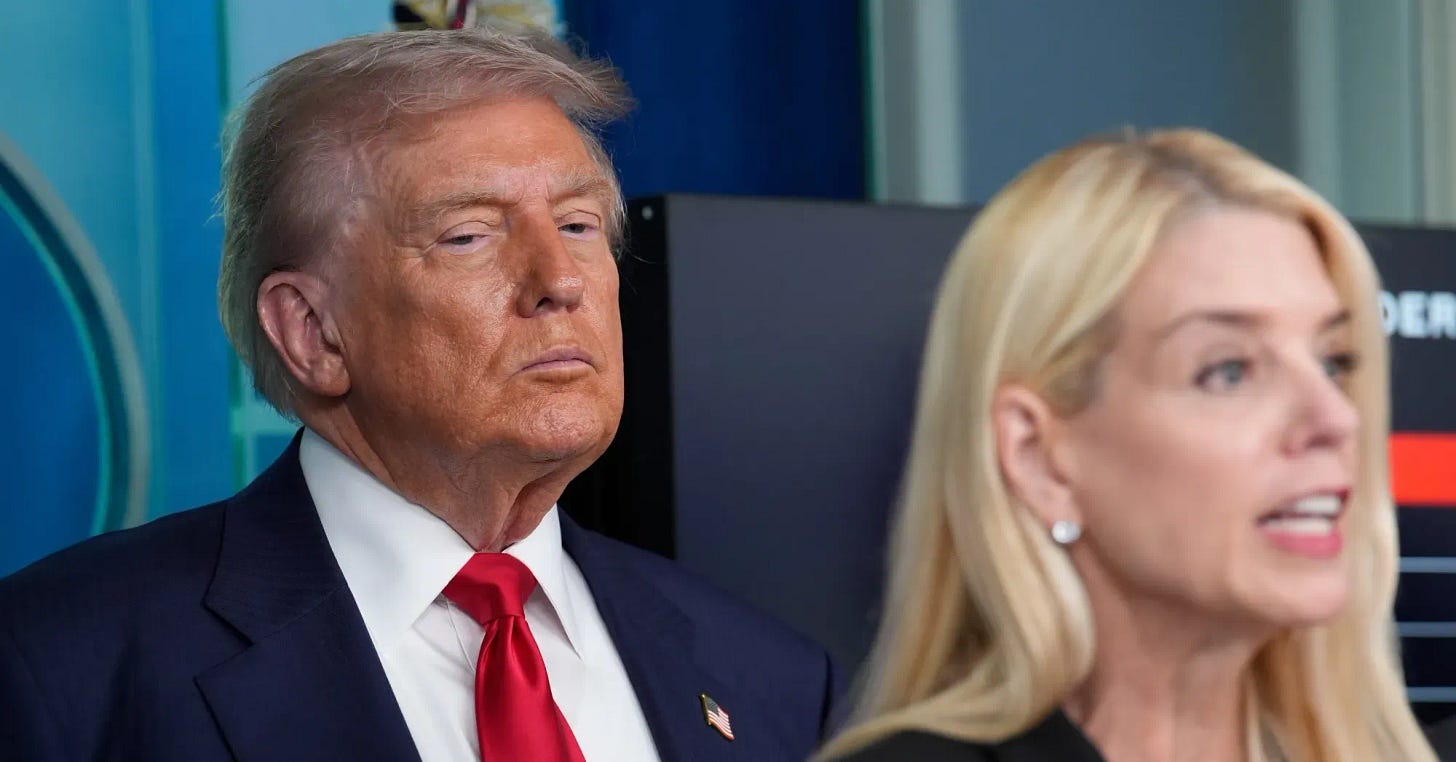 Trump Post to Pam Bondi Ordering Prosecutions Goes Too Far - Bloomberg