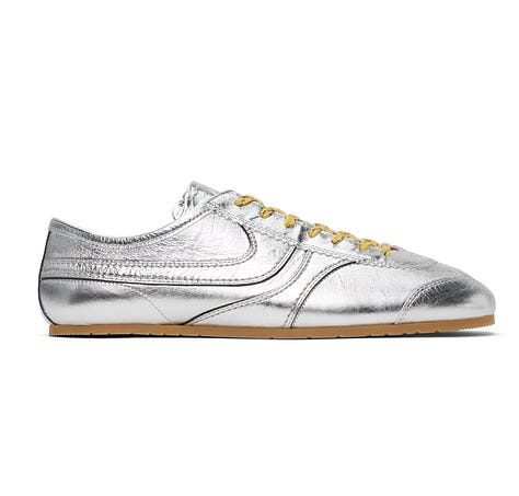 Metallic sneaker trend