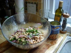 Ronda's famous white beans feature a secret and unexpected ingredient...canned beans.