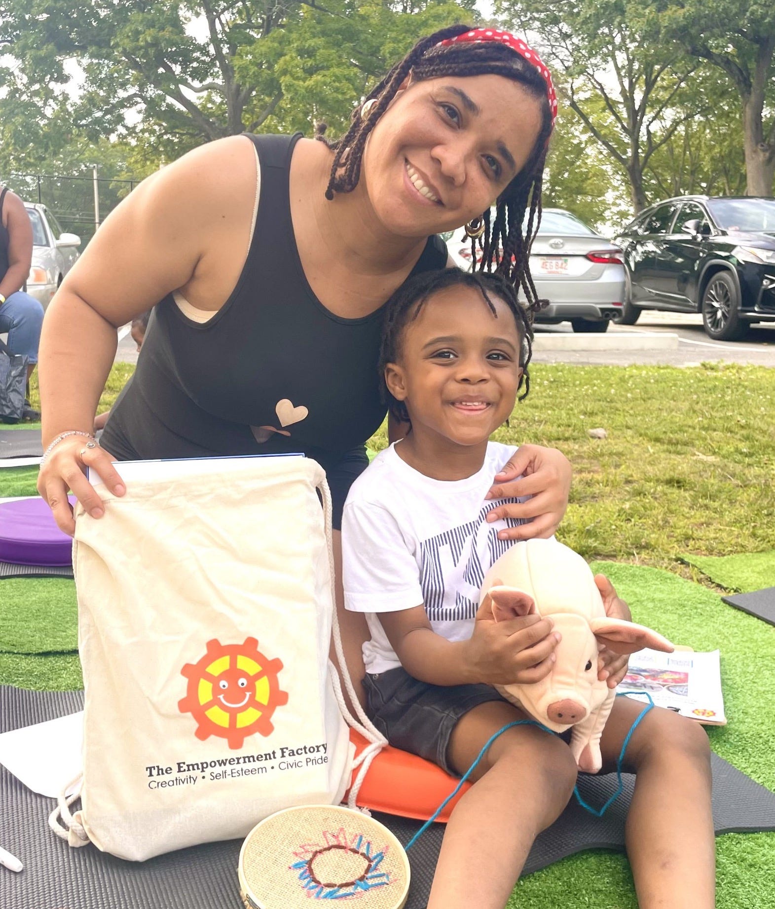 Art in the Park Week 2: Embroidering Heart Strings at Fairlawn Veterans Memorial Park