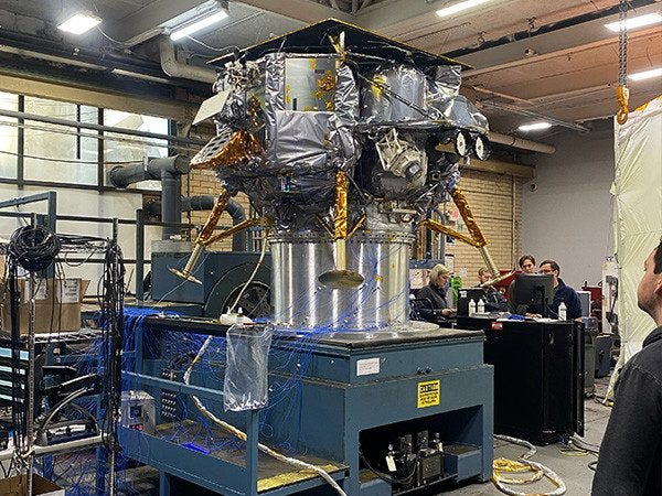 Astrobotic Peregrine Vibration, Acoustic Tests conducted.