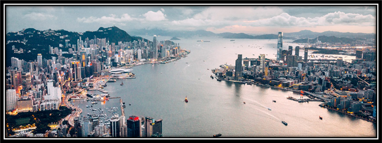 Shore line landscape in drone view of Hong Kong Island Shore line landscape in drone view of Hong Kong Island