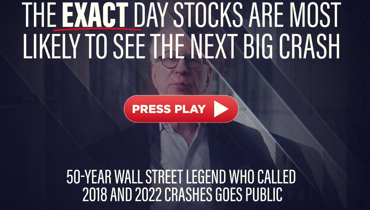 Market Crash Prediction Chart Market Crash Prediction Chart