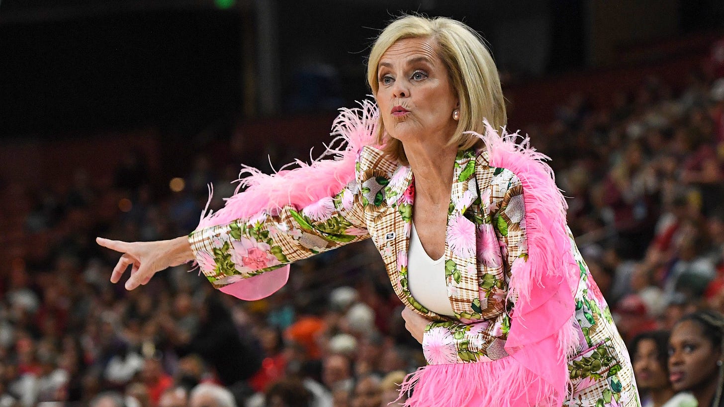 Kim Mulkey outfit flashy for LSU women's basketball in Sweet 16