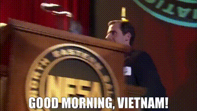 YARN | Good morning, Vietnam! | The Office (2005) - S02E17 Dwight's Speech  | Video gifs by quotes | 1d59b732 | 紗