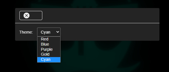 Custom Theme Selection