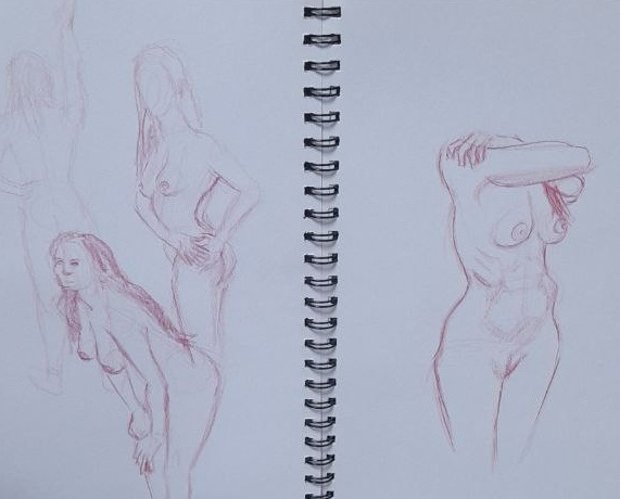 female life model drawing cardiff