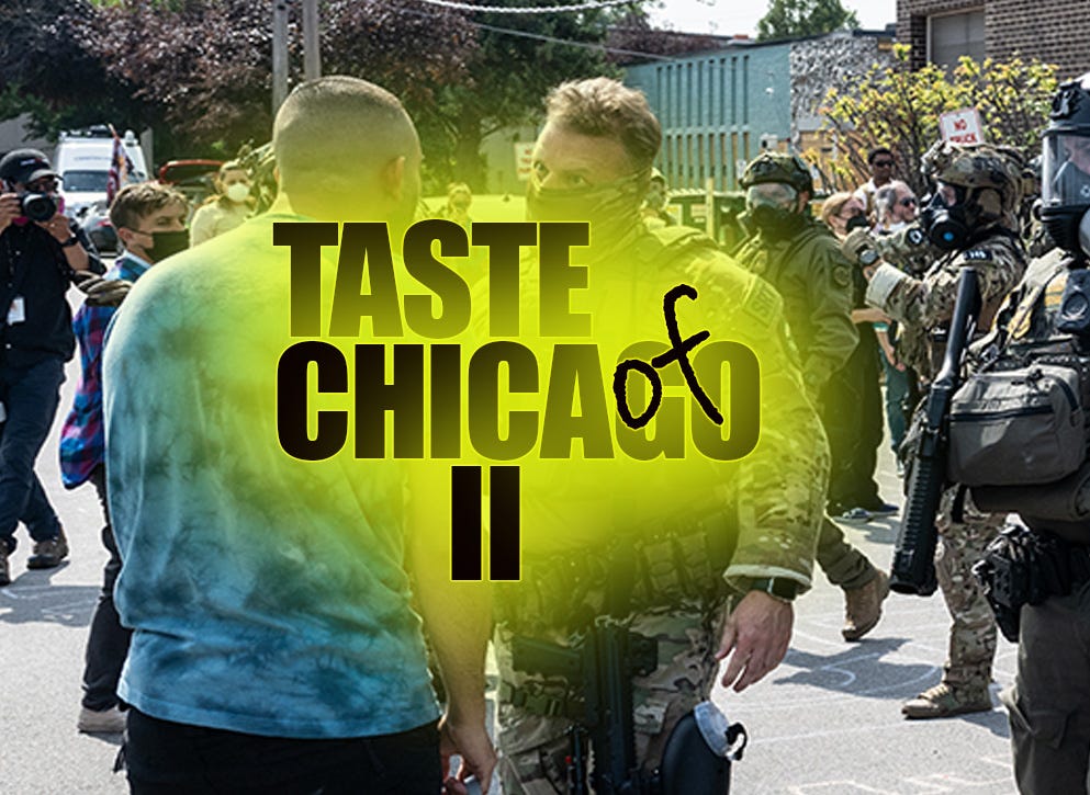Taste of Chicago II headline over confrontation of Chicago citizen with ICE 