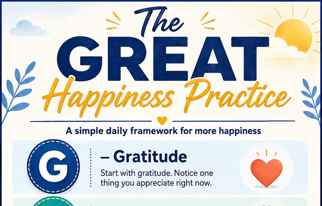 How to Create a GREAT Happiness Practice