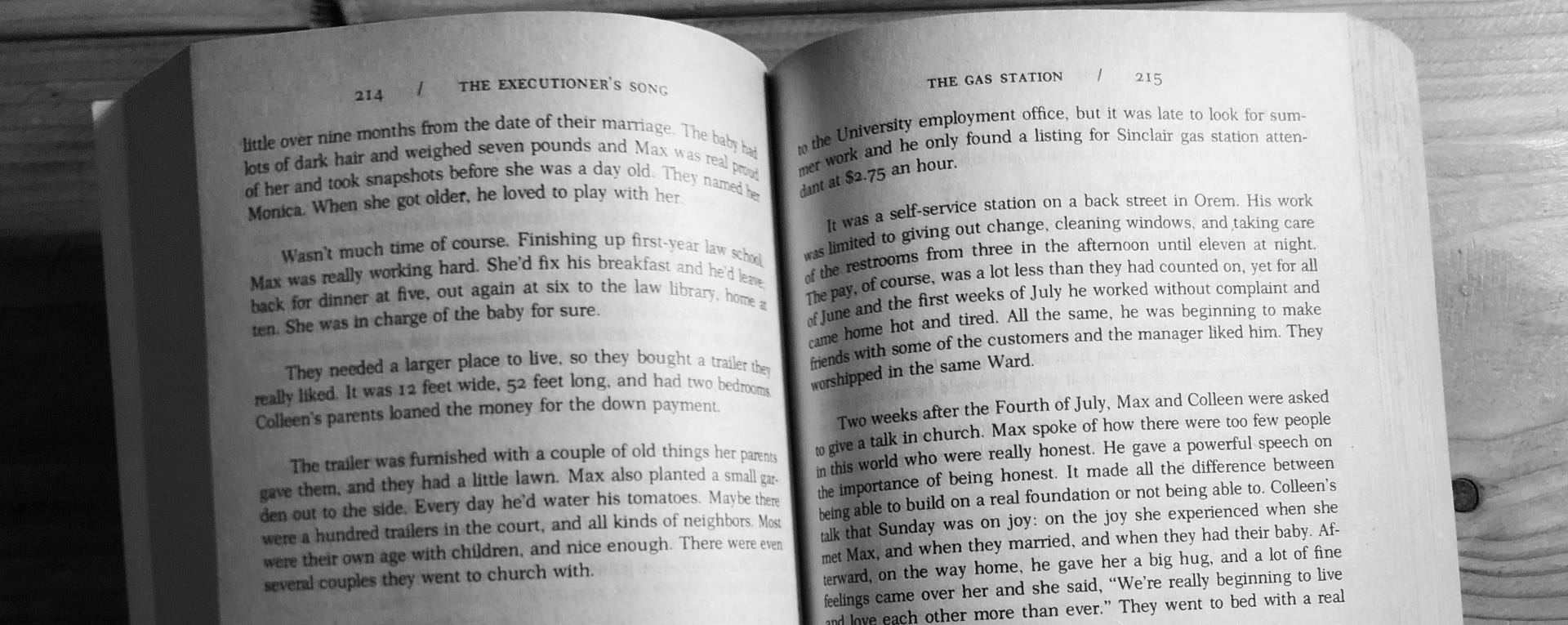 The Executioner's Song - paragraph structure.