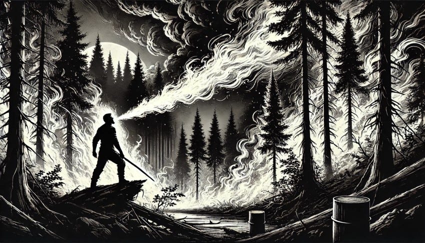 How great a forest is set ablaze by such a small fire!