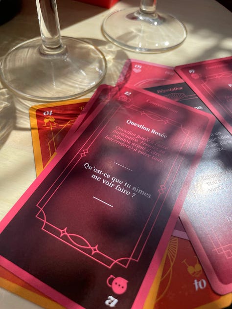 Jeu de dégustation de vin pour les couples amoureux