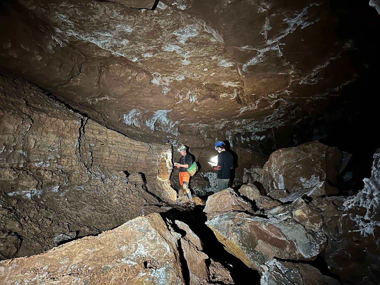 2 cavers is nice walking passage 2 cavers is nice walking passage