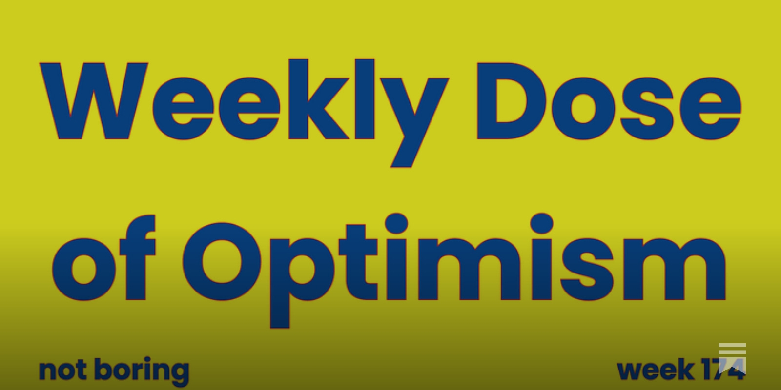 Weekly Dose of Optimism #174