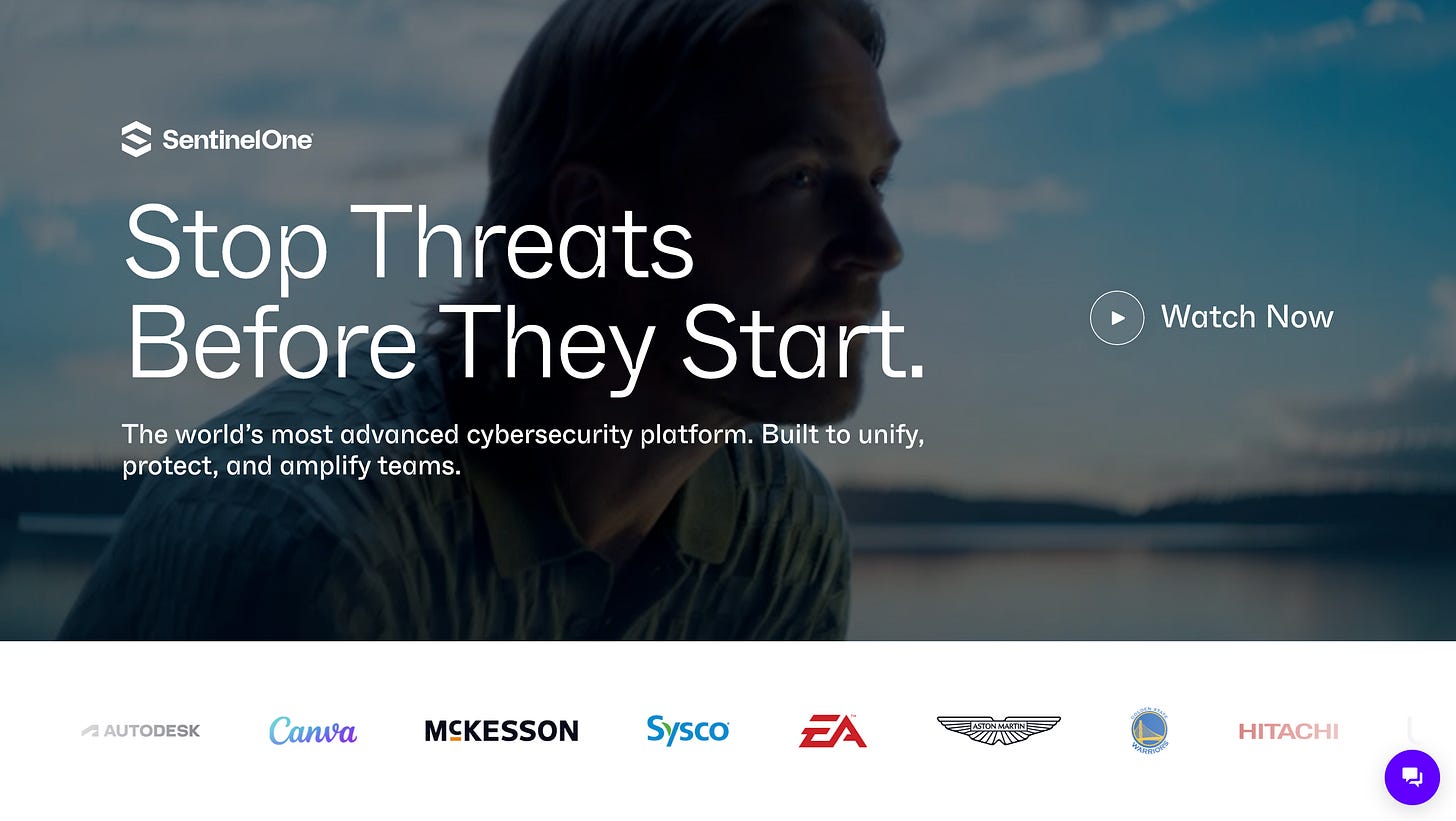 Hero section of the campaign landing page which leverages the campaign video as the background.