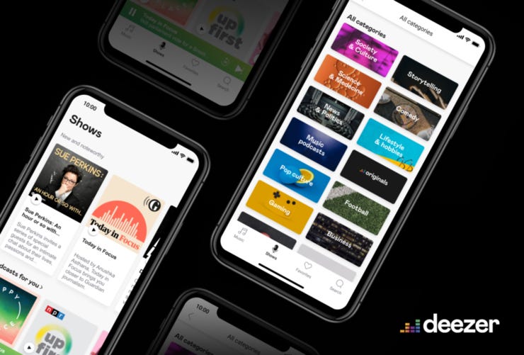 Deezer shows tab 850x576