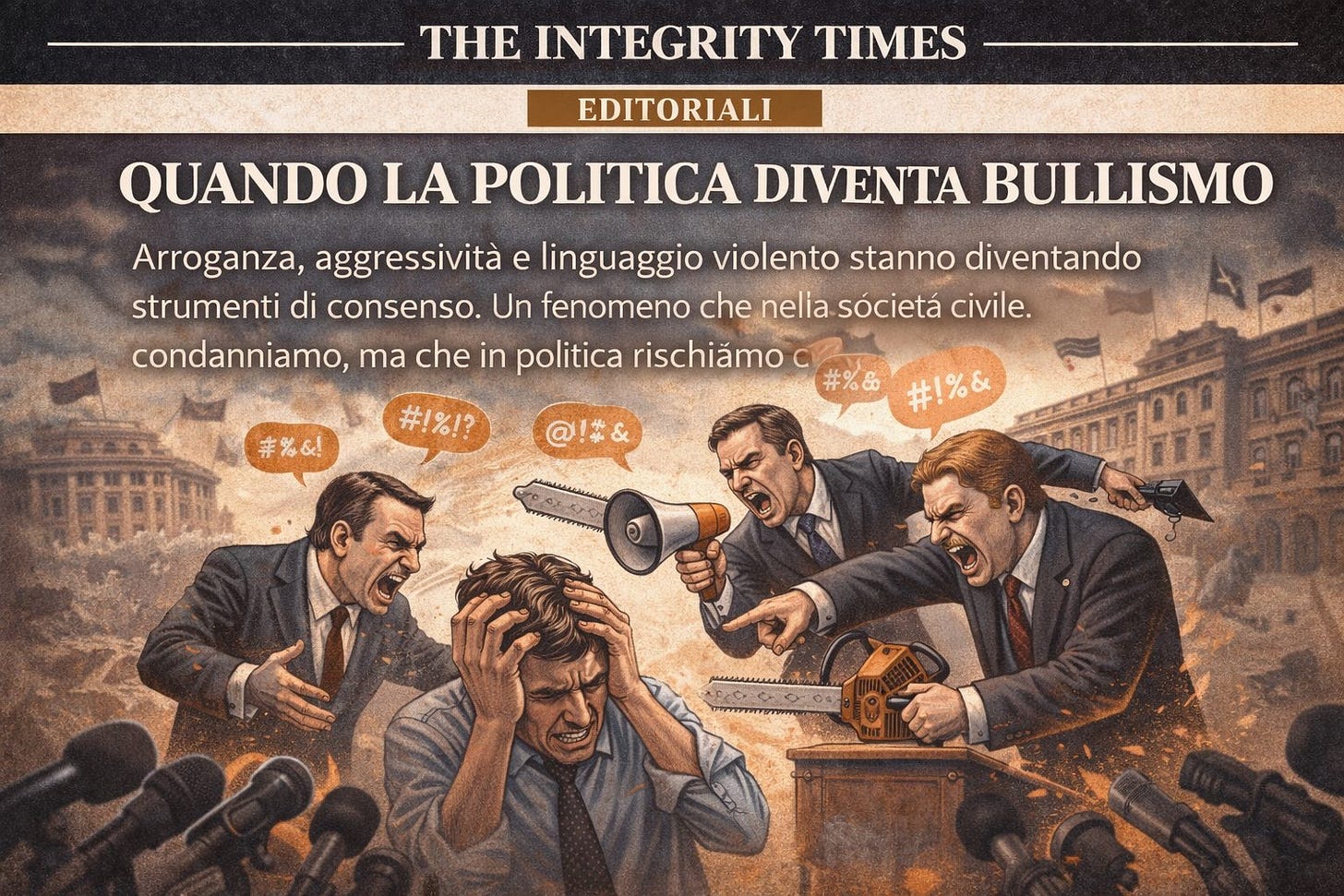 Illustrazione: Quando la politica diventa bullismo Illustrazione: Quando la politica diventa bullismo