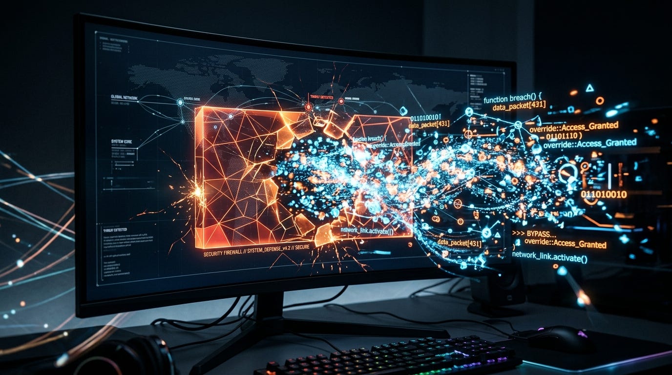 Hình ảnh minh họa bầy đàn các tác tử AI (agent swarms) dưới dạng mạng lưới các điểm sáng và mã code đang phối hợp vượt qua một bức tường lửa kỹ thuật số trên màn hình máy tính. Hình ảnh minh họa bầy đàn các tác tử AI (agent swarms) dưới dạng mạng lưới các điểm sáng và mã code đang phối hợp vượt qua một bức tường lửa kỹ thuật số trên màn hình máy tính.