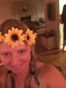 Yeah, I'll wear flowers around my head all day if I want to!