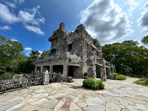 River, Pavillon, trees, building