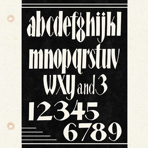 Scanned page from Signs of the Times, 1943 — Alf R. Becker's Alphabet No. 137, an Art Deco uppercase and lowercase with clean, confident letterforms suited for poster and display work.
