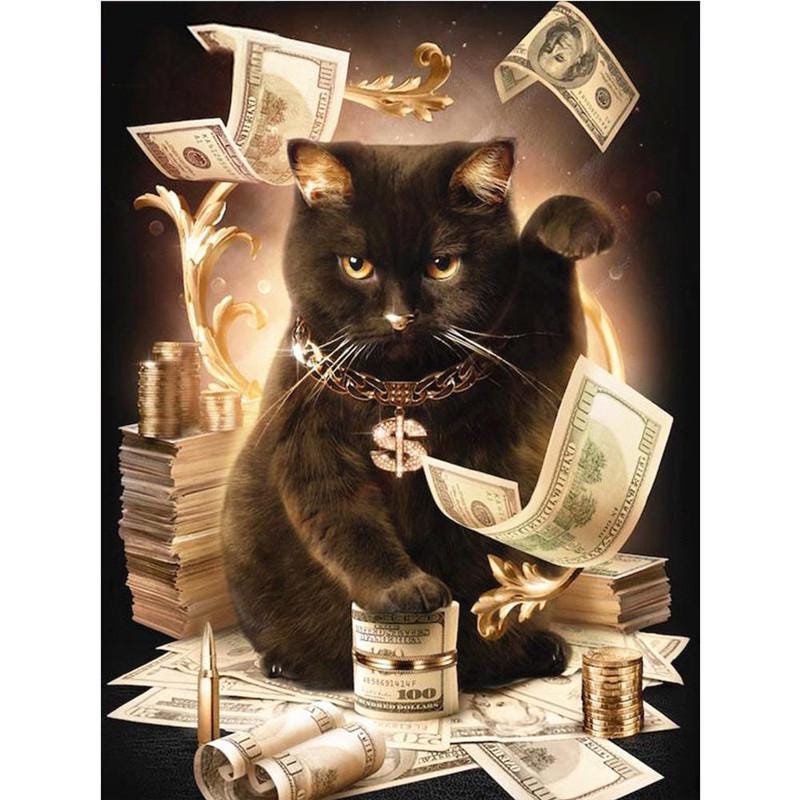 Buy Full 5D DIY Diamond Painting Cross Stitch "Money Cat" Embroidery Mosaic  Rhinestone Home Decorate at affordable prices — free shipping, real reviews  with photos — Joom