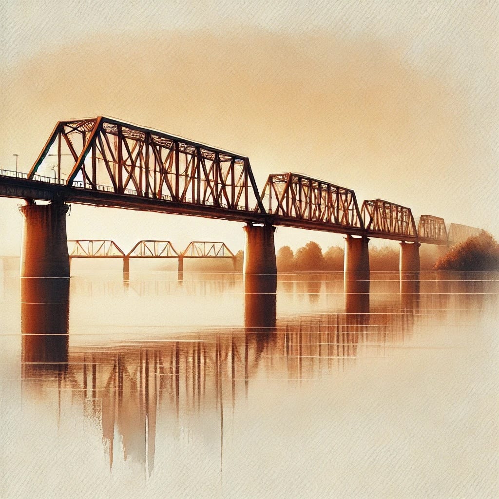 Steel bridge illustration
