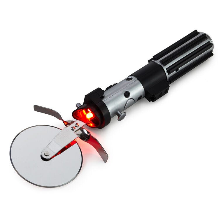 Star Wars™ Lightsaber™ Pizza Cutter With Sound, , large image number 1 Star Wars™ Lightsaber™ Pizza Cutter With Sound, , large image number 1
