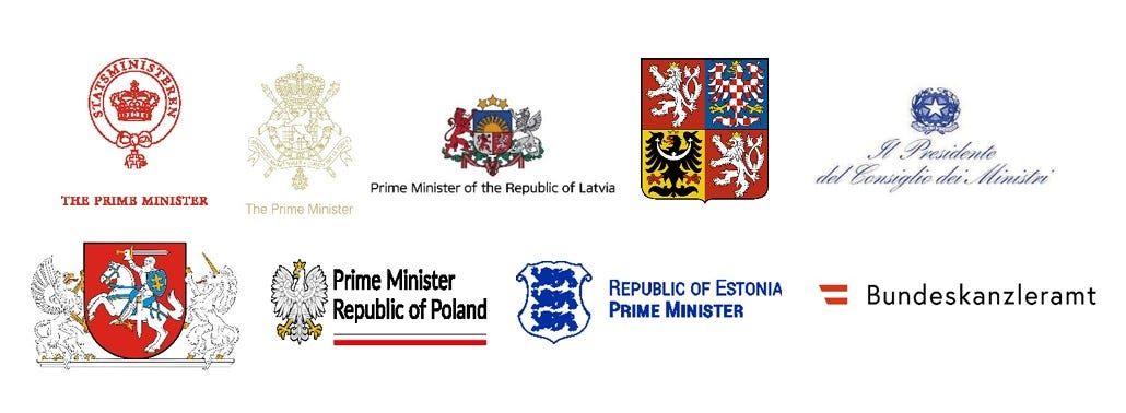 Může jít o obrázek mapa a text, kde se píše CERTNIETEN 신제이 MES 013 TH. PRIMB MINISTER Prime Minister the e Republic PrimeMinitrtheRepubicoL of Latvia The Prime PrimeMinister Minister &Presidente residente Consighio dơi: Hinilri Prime Minister Republic of Poland REPUBLIC OF ESTONIA PRIME MINISTER Bundeskanzleramt Může jít o obrázek mapa a text, kde se píše CERTNIETEN 신제이 MES 013 TH. PRIMB MINISTER Prime Minister the e Republic PrimeMinitrtheRepubicoL of Latvia The Prime PrimeMinister Minister &Presidente residente Consighio dơi: Hinilri Prime Minister Republic of Poland REPUBLIC OF ESTONIA PRIME MINISTER Bundeskanzleramt