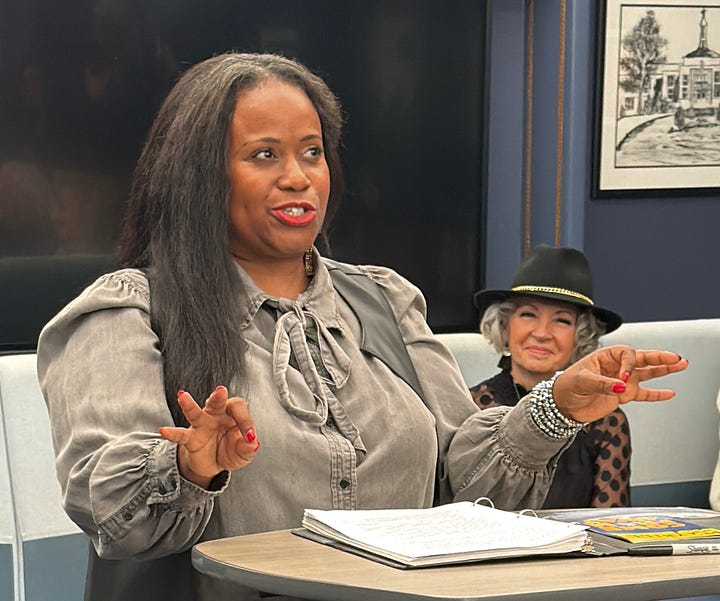 A Broadway actress discusses the 9/11 musical "Come From Away" at a high school event.