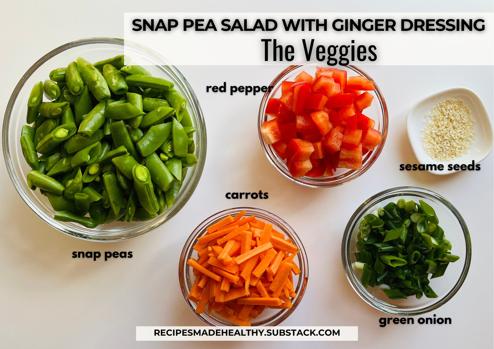 Snap Pea Salad with Ginger Dressing