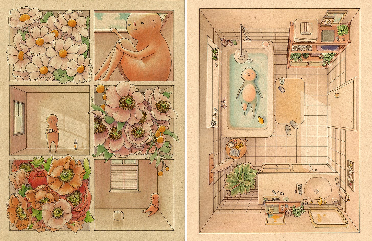 Imagined, Homebound Characters by Felicia Chiao Illustrate the Struggles of  Mental Health — Colossal