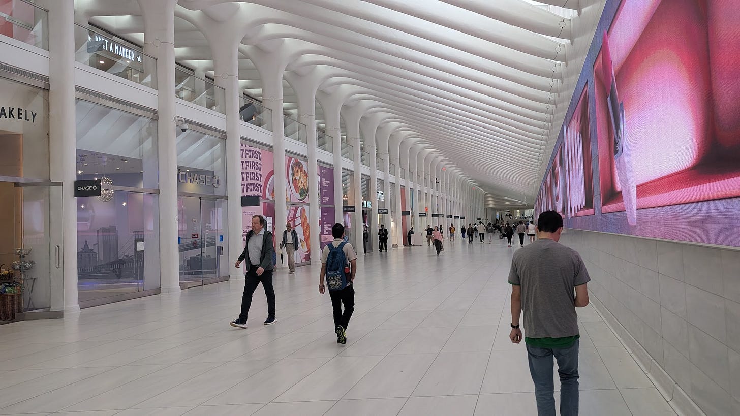 Inside of World Trade Center subway station