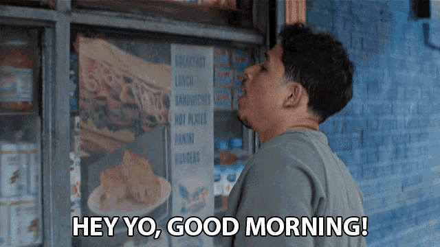 Hey Yo Good Morning Usnavi De La Vega GIF - HeyYoGoodMorning UsnaviDeLaVega InTheHeights GIFs