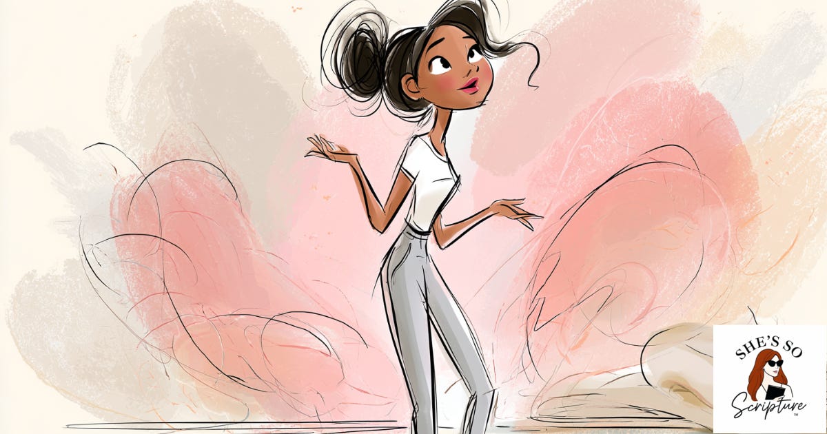 Illustration of a woman looking up with her hands open to express faith Illustration of a woman looking up with her hands open to express faith