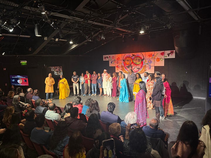 The cast and crew of 'When Gandhi and Mohammed Meet'