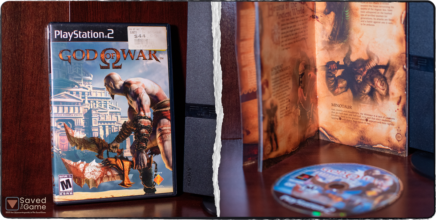 An image showing my copy of God of War on the PS2!