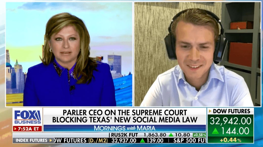 Maria Bartiromo and George Farmer