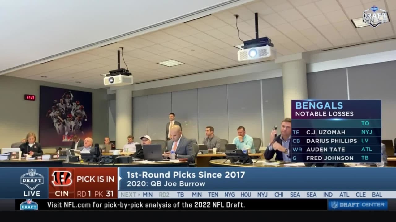 A look inside Cincinnati Bengals' draft room 'NFL Draft Center' A look inside Cincinnati Bengals' draft room 'NFL Draft Center'