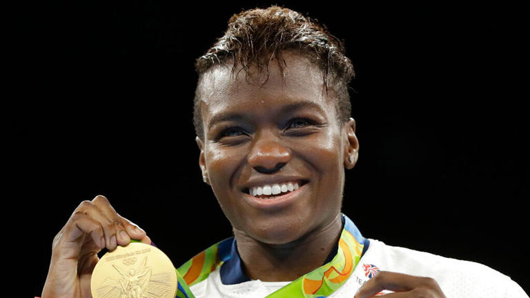 Adams wins gold at Rio 2016. Pic: AP
