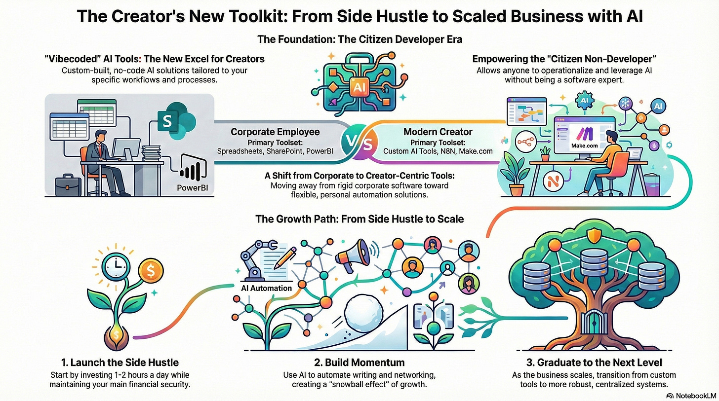 The Creator's New Toolkit: From Side Hustle to Scaled Business with AI