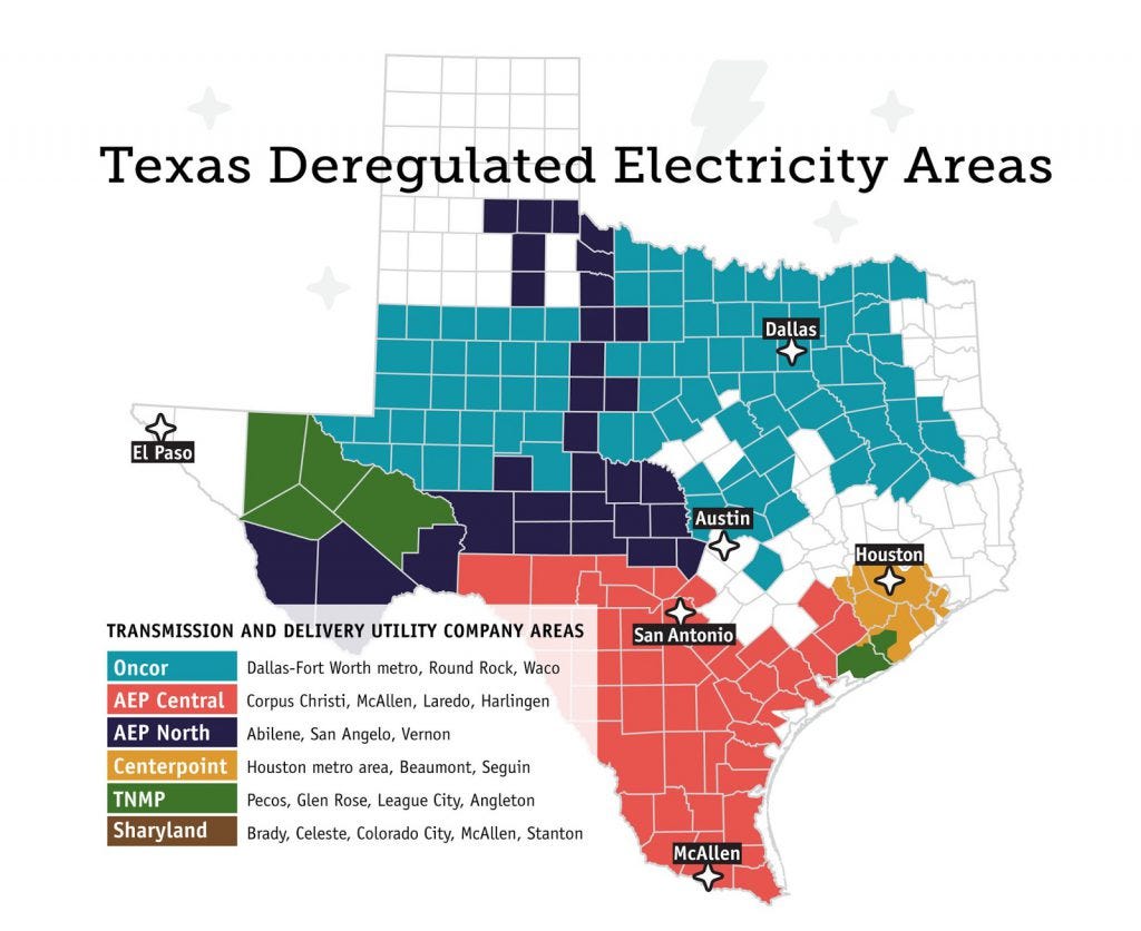 Texas Deregulation Mapped Out - Power Wizard