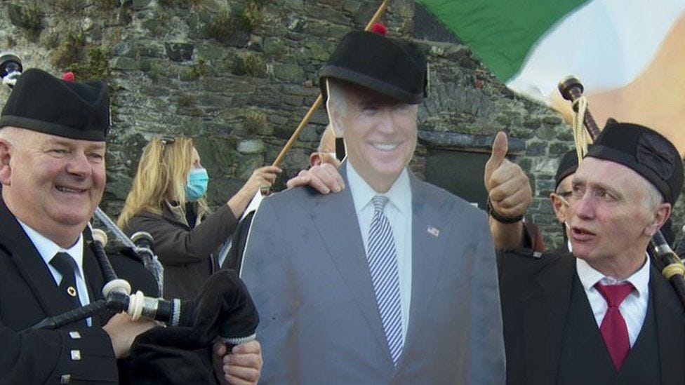 Joe Biden: Carlingford celebrates links to US president-elect - BBC News