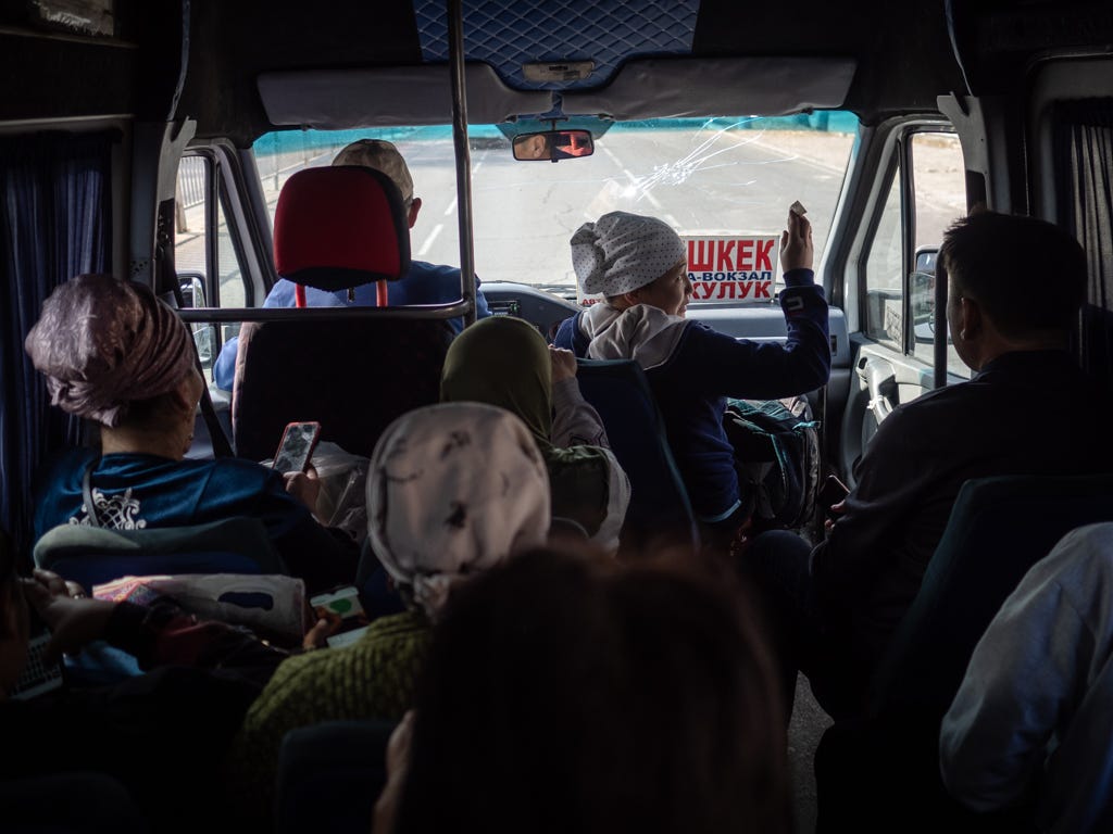 Traveling by mashrutka, from Bishkek to Sokuluk