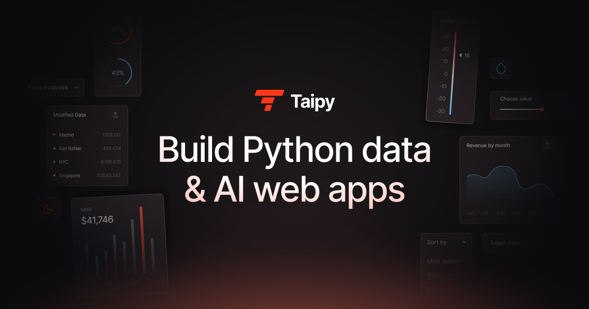 Taipy — Build Python Data & BI web applications Taipy — Build Python Data & BI web applications