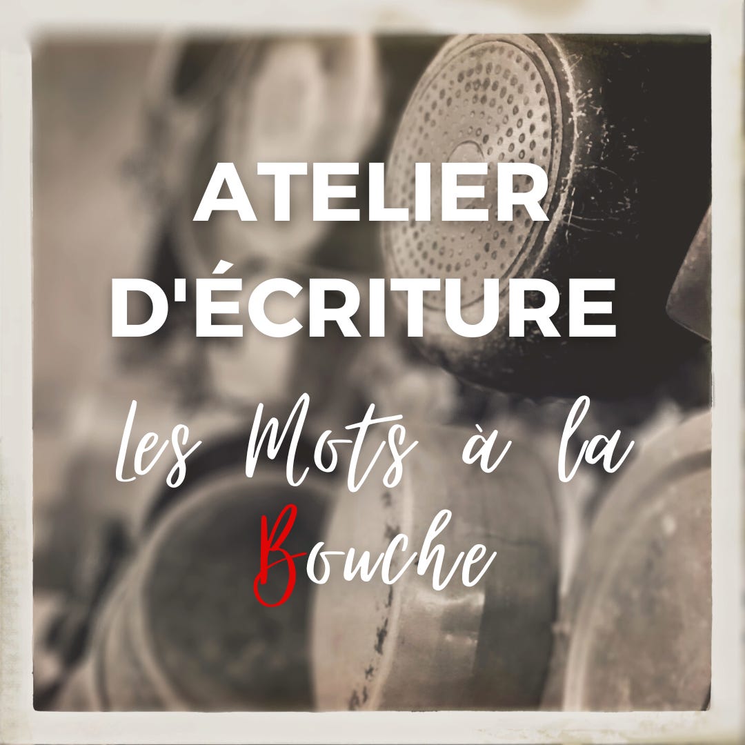 Atelier d'écriture Les mots à la bouche avec Sheherazade Achour_flyer