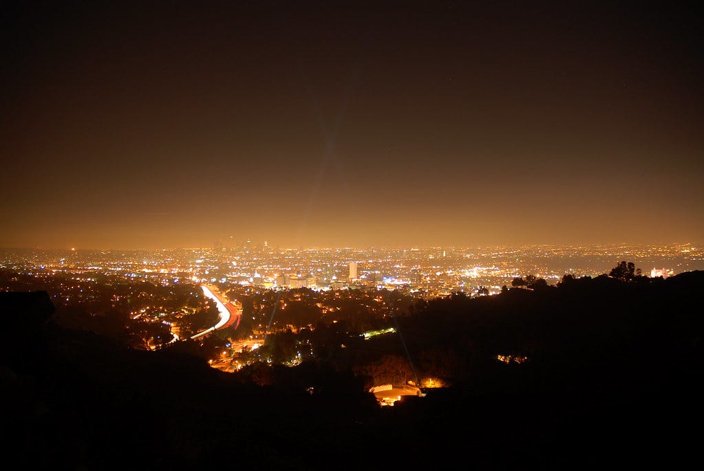 Light Pollution | View over Hollywood and LA from Mulholland… | Flickr