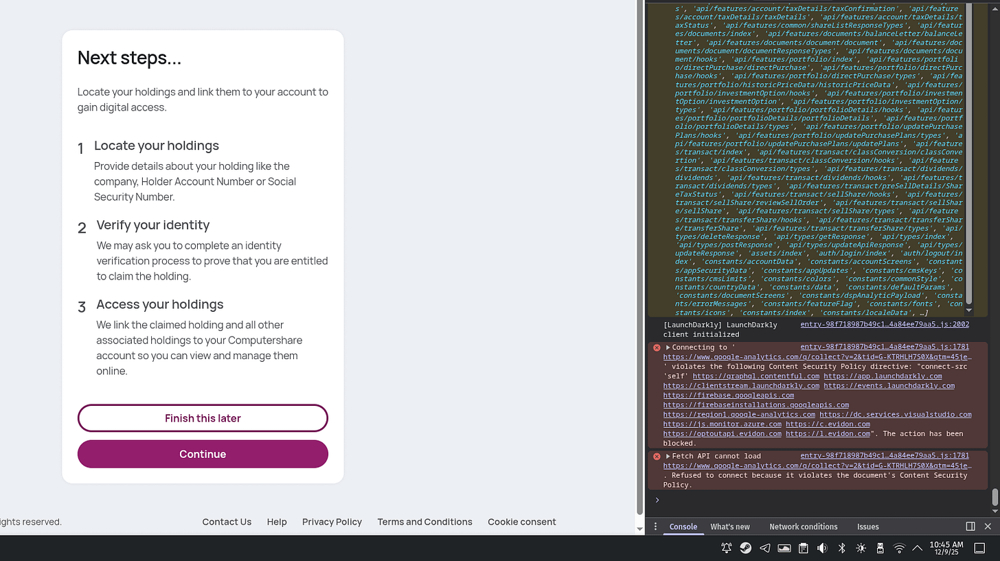 r/Superstonk - Computershare Is Spyware (Low effort, Brave browser, trying to buy my first share.) r/Superstonk - Computershare Is Spyware (Low effort, Brave browser, trying to buy my first share.)